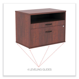 Alera® Open Office Series Low File Cabient Credenza, 29.5w x 19.13d x 22.88h, Medium Cherry (ALELS583020MC)