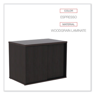 Alera® Open Office Low Storage Cab Cred, 29 1/2w x 19 1/8d x 22 7/8h, Espresso (ALELS593020ES)