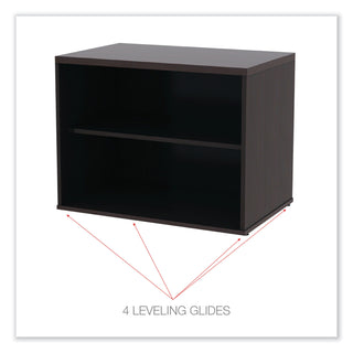 Alera® Open Office Low Storage Cab Cred, 29 1/2w x 19 1/8d x 22 7/8h, Espresso (ALELS593020ES)