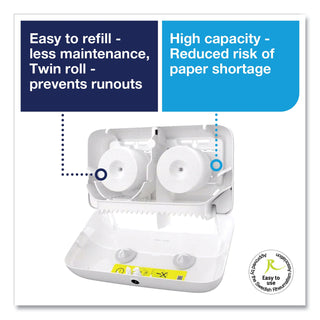 Tork® Elevation Coreless High Capacity Bath Tissue Dispenser,14.17 x 5.08 x 8.23,White (TRK473200)