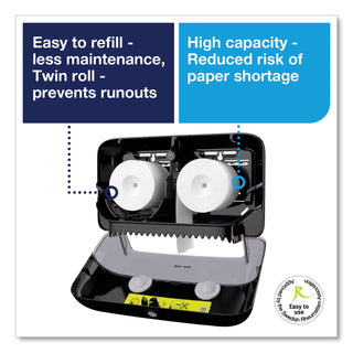 Tork® Elevation Coreless High Capacity Bath Tissue Dispenser,14.17 x 5.08 x 8.23,Black (TRK473208)
