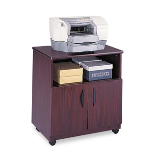 Safco® Laminate Machine Stand w/Open Compartment, 28w x 19.75d x 30.5h, Mahogany (SAF1850MH)
