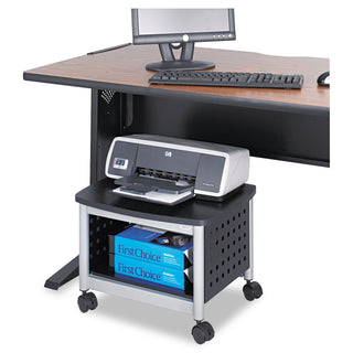 Safco® Scoot Printer Stand, 20.25w x 16.5d x 14.5h, Black/Silver (SAF1855BL)