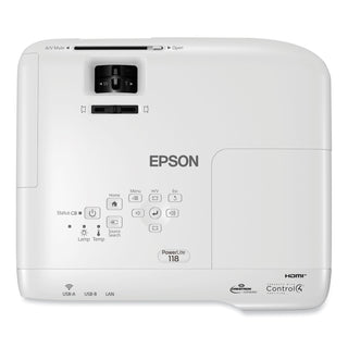 Epson® PowerLite 118 3LCD XGA Classroom Projector, 3,800 lm, 1024 x 768 Pixels, 1.2x Zoom (EPSV11HA03020) (EPSV11HA03020)