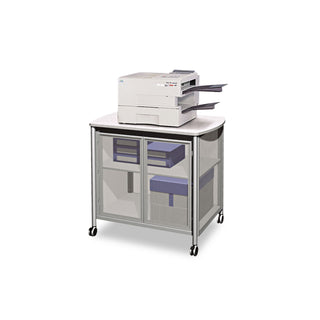 Safco® Impromptu Deluxe Machine Stand w/Doors, 34-3/4w x 24-1/4d x 30-3/4h, Silver/Gray (SAF1859GR)