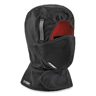 ergodyne® N-Ferno 6871 2-Layer Winter Liner + Mouthpiece Kit, Fleece/Cotton, One Size Fits Most, Black (EGO16871)