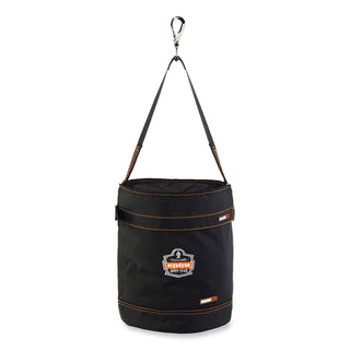 ergodyne® Arsenal 5970T Swiveling Hook Nylon Hoist Bucket + Top, 100 lb, Black (EGO14870)