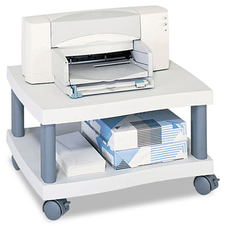 Safco® Wave Design Printer Stand, Two-Shelf, 20w x 17.5d x 11.5h, Charcoal Gray (SAF1861GR)