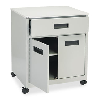 Safco® Steel Machine Stand w/Pullout Drawer, 25w x 20d x 29-3/4h, Gray (SAF1870GR)