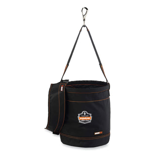 ergodyne® Arsenal 5970T Swiveling Hook Nylon Hoist Bucket + Top, 100 lb, Black (EGO14870)