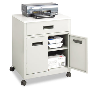 Safco® Steel Machine Stand w/Pullout Drawer, 25w x 20d x 29-3/4h, Gray (SAF1870GR)