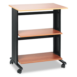 Safco® Mobile Machine Cart, Black/Medium Oak, 23 1/2w x 20d x 35h (SAF1881MO) (SAF1881MO)