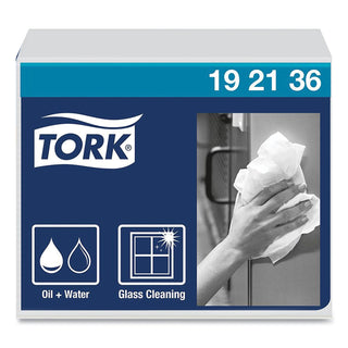 Tork® Heavy-Duty Paper Wiper 1/4 Fold, 12.5 x 13, White, 56/Pack, 16 Packs/Carton (SCA192136)