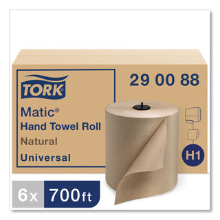 Tork® Matic Hardwound Roll Towel, 7.7" x 700 ft, Natural, 6 Rolls/Carton (290088)