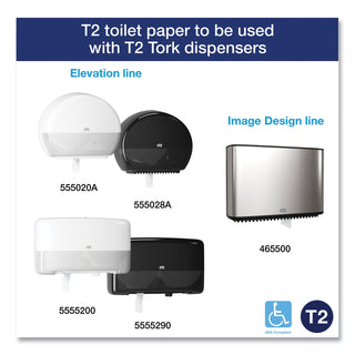 Tork® Jumbo Toilet Paper Roll White T2 - Jumbo Toilet Paper Roll White T2, Advanced, 2-Ply, 12 x 751 sheets, 12024402 (TRK12024402)