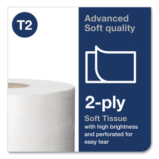 Tork® Jumbo Toilet Paper Roll White T2 - Jumbo Toilet Paper Roll White T2, Advanced, 2-Ply, 12 x 751 sheets, 12024402 (TRK12024402)