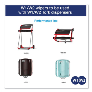 Tork® Industrial Paper Wiper, 4-Ply, 11 x 15.75, Blue, 375 Wipes/Roll, 2 Roll/Carton (TRK13244101) (SCA13244101)