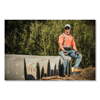 ergodyne® GloWear 8289BK Class 2 Hi-Vis T-Shirt with Black Bottom, Large, Orange (EGO22514)