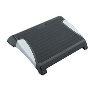 Safco® Restease Adjustable Footrest, 15.5w x 13.75d x 3.25 to 5h, Black/Silver (SAF2120BL)