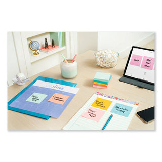 Post-it® Original Pop-up Refill, 3" x 3", Beachside Cafe Collection Colors, 100 Sheets/Pad, 6 Pads/Pack (MMMR330AP)