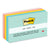 Post-it® Original Pads in Beachside Cafe Collection Colors, 3" x 5", 100 Sheets/Pad, 5 Pads/Pack (MMM655AST)