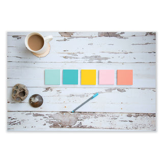 Post-it® Original Pads in Beachside Cafe Collection Colors, 3" x 5", 100 Sheets/Pad, 5 Pads/Pack (MMM655AST)