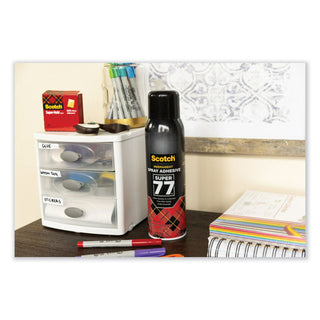Scotch® Super 77 Multipurpose Spray Adhesive, 13.57 oz, Dries Clear (MMM77)