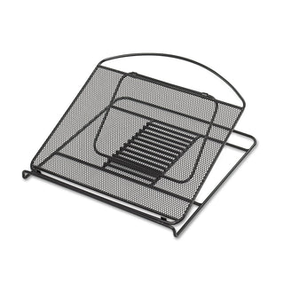 Safco® Onyx Adjustable Steel Mesh Laptop Stand, 12 1/4 x 12 1/4 x 1, Black (SAF2161BL)