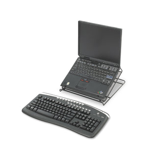 Safco® Onyx Adjustable Steel Mesh Laptop Stand, 12 1/4 x 12 1/4 x 1, Black (SAF2161BL)