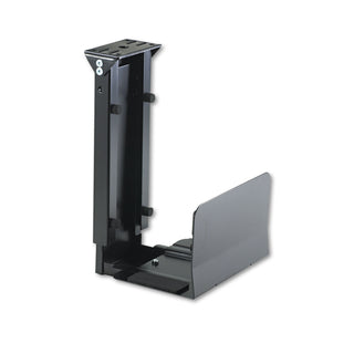 Safco® Ergo-Comfort Fixed-Mount Under Desk CPU Holder, 7w x 9.5d x 14h, Black (SAF2176)
