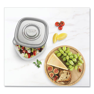Glad® Home Collection Food Storage Containers with Lids, Medium Square, 25 oz, 5/Pack (CLOXZA60795)