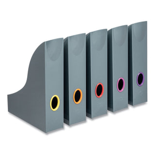Durable® VARICOLOR Magazine Rack Set, Gray/Multicolor - 5 pack - Gray, Multicolor - 5 / Carton (DBL770657)