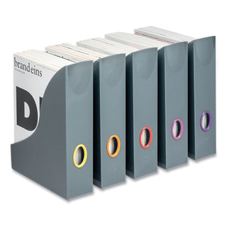 Durable® VARICOLOR Magazine Rack Set, Gray/Multicolor - 5 pack - Gray, Multicolor - 5 / Carton (DBL770657)