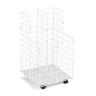Safco® Wire Roll Files, 4 Compartments, 16.25w x 16.5d x 30.5h, White (SAF3084)