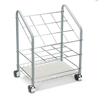 Safco® Wire Roll/Files, 12 Compartments, 18w x 12.75d x 24.5h, Gray (SAF3090)