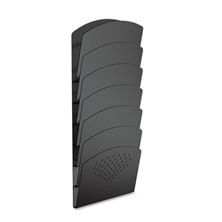 Safco® Steel Wall Rack, Letter/Legal, Seven Pocket, Black, 91/2 x 2 x 21 3/4 (SAF3185BL)