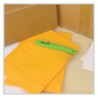 Westcott® Safety Ceramic Blade Box Cutter, 0.5" Blade, 6.15" Plastic Handle, Green (ACM17519)