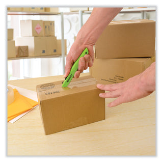 Westcott® Safety Ceramic Blade Box Cutter, 0.5" Blade, 6.15" Plastic Handle, Green (ACM17519)