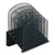 Safco® Onyx Mesh Desk Organizer with Tiered Sections, 5 Sections, Letter to Legal Size Files, 11.25" x 7.25" x 12", Black (SAF3257BL)