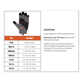 ergodyne® ProFlex 910 Half-Finger Impact Gloves + Wrist Support, Black, Large, Pair (EGO17714)
