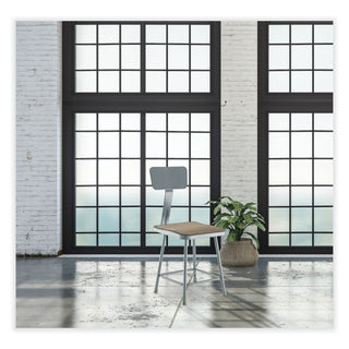 NPS® 6300 Series HD Square Seat Stool w/Backrest, Supports 500 lb, 17.5" Seat Ht, Brown Seat,Gray Back/Base (NPS6318B)