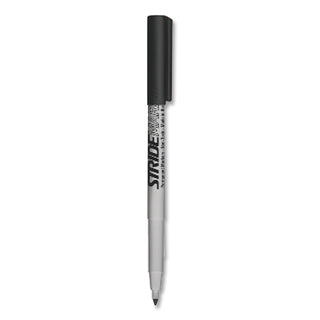 Stride StrideMark Permanent Marker, Fine Bullet Tip, Black, 12/Box (STW27001)