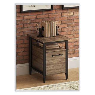 Whalen® Thomasville® Breslyn One-Drawer Vertical File Cabinet, with Shelf, Letter/Legal, Crosscut Hickory, 16" x 20" x 22.2" (WHLBRDFTV)