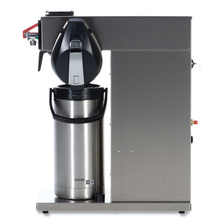 BUNN® Airpot Coffee Brewer, Single-Cup, Brews 3.8/7.5gal., BK/SR (BUN230010006)