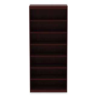 Alera® Alera Valencia Series Square Corner Bookcase, Seven-Shelf, 35.63w x 11.81d x 83.86h, Mahogany (ALEVA78436MY)