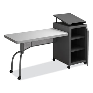 Oklahoma Sound® Edupod Teacher's Desk and Lectern Combo, 24" x 68" x 45", Gray Hammer Tone (NPSEDPD)
