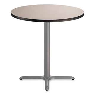 NPS® Cafe Table, 36" Diameter x 36h, Round Top/X-Base, Gray Nebula Top, Gray Base (NPSCG13636XC1GY)