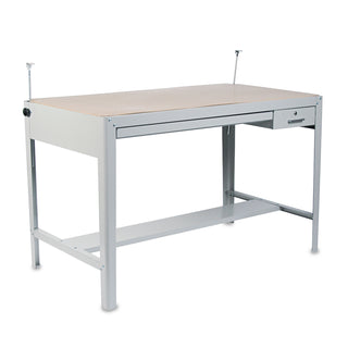 Safco® Precision Four-Post Drafting Table Base, 56-1/2w x 30-1/2d x 35-1/2h, Gray (SAF3962GR)