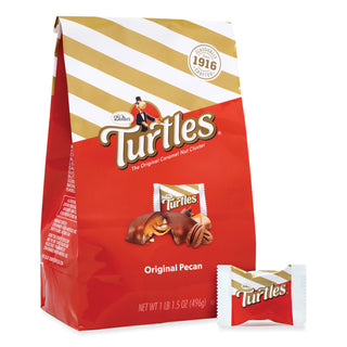 DeMet's Original Turtle Bites, Original Pecan, 1 lb, 1.5 oz Bag (GRR22002036)