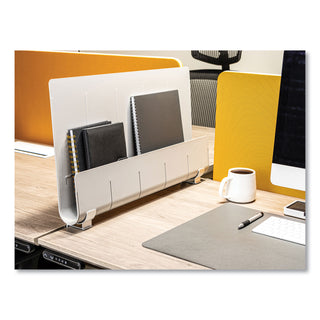 deflecto® Standing Desk Privacy Panel Organizer - 16.4", x 24" x 2.7" Depth - Acrylonitrile Butadiene Styrene (ABS) - 1 Each (DEF400005)